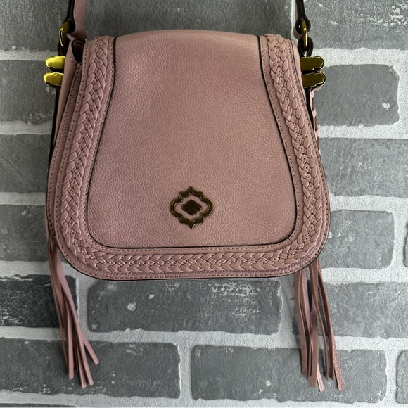 orYANY “MARGARET” SADDLE PINK TASSEL CROSSBODY BAG - Picture 1 of 11